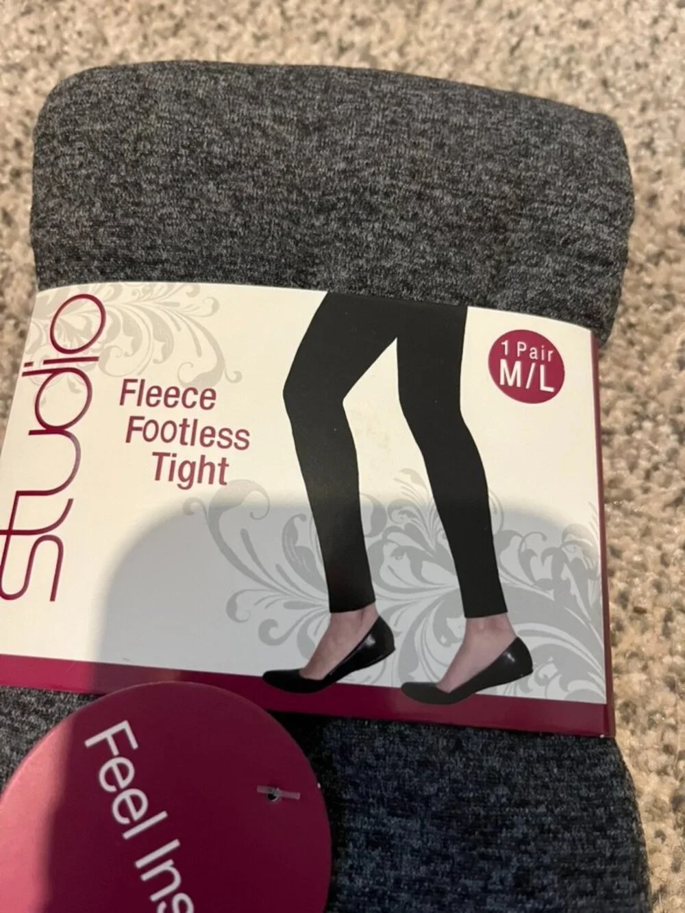 STUDIO FLEEC FOOTLESS TIGHT GRAY SZ M/L